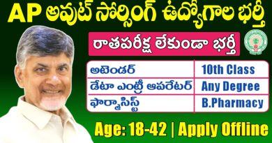 AP Outsourcing Jobs Recruitment 2024: Official Notification for Pharmacist, Deta Entry Operator and Last Grade Services Posts