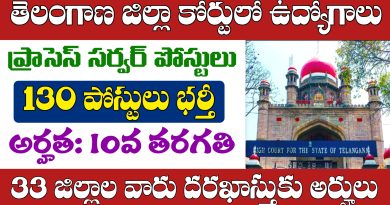 Telangana District Court Jobs: 10th క్లాస్ అర్హతతో తెలంగాణ జిల్లా కోర్టులో ప్రాసెస్ సర్వర్ ఉద్యోగాల భర్తీకి నోటిఫికేషన్ విడుదల