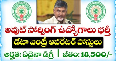 AP Outsourcing Jobs: డేటా ఎంట్రీ ఆపరేటర్ ఉద్యోగాలు భర్తీకి నోటిఫికేషన్ విడుదల