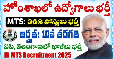 10th క్లాస్ అర్హతతో ‘హోం శాఖలో’ ఉద్యోగాలు భర్తీకి నోటిఫికేషన్ విడుదల