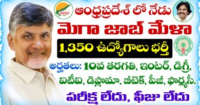 Today Mega Job Mela in Andhra Pradesh